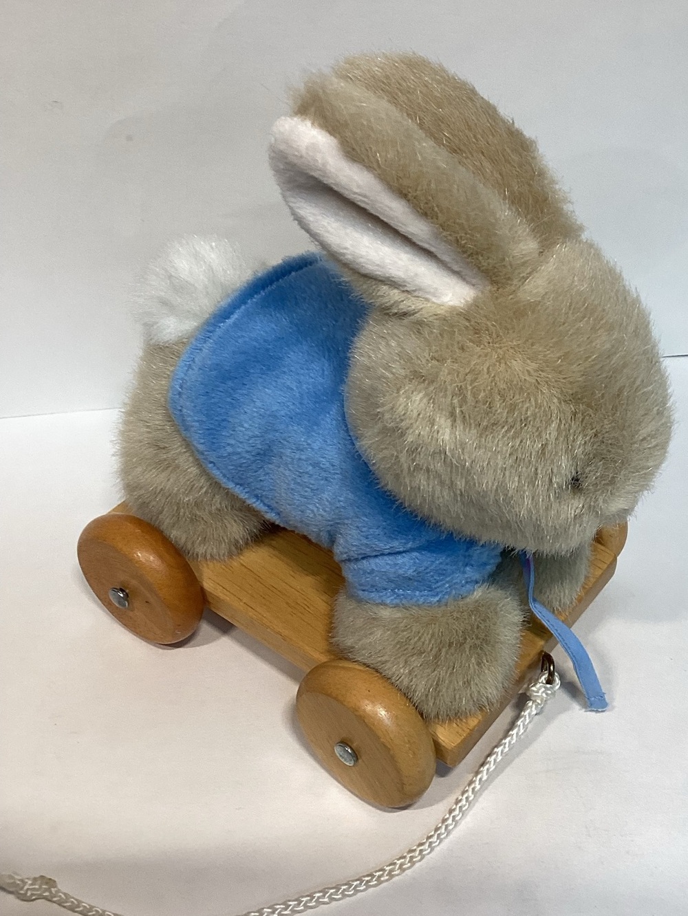 Beatrix Potter Peter Rabbit Pull Toy Vintage Plush Wood